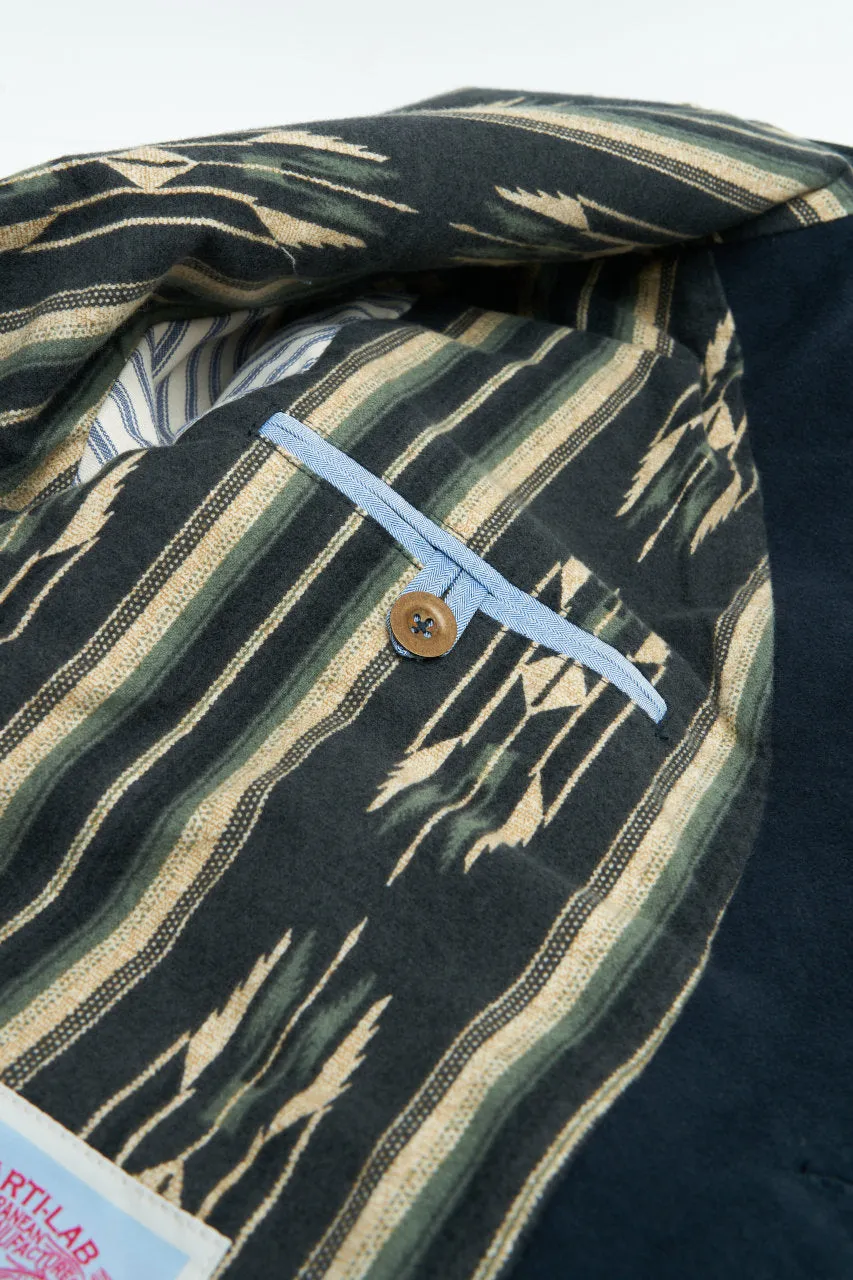 Scarti Lab Cossack Jacket 707F-SN960 Moleskin Navy