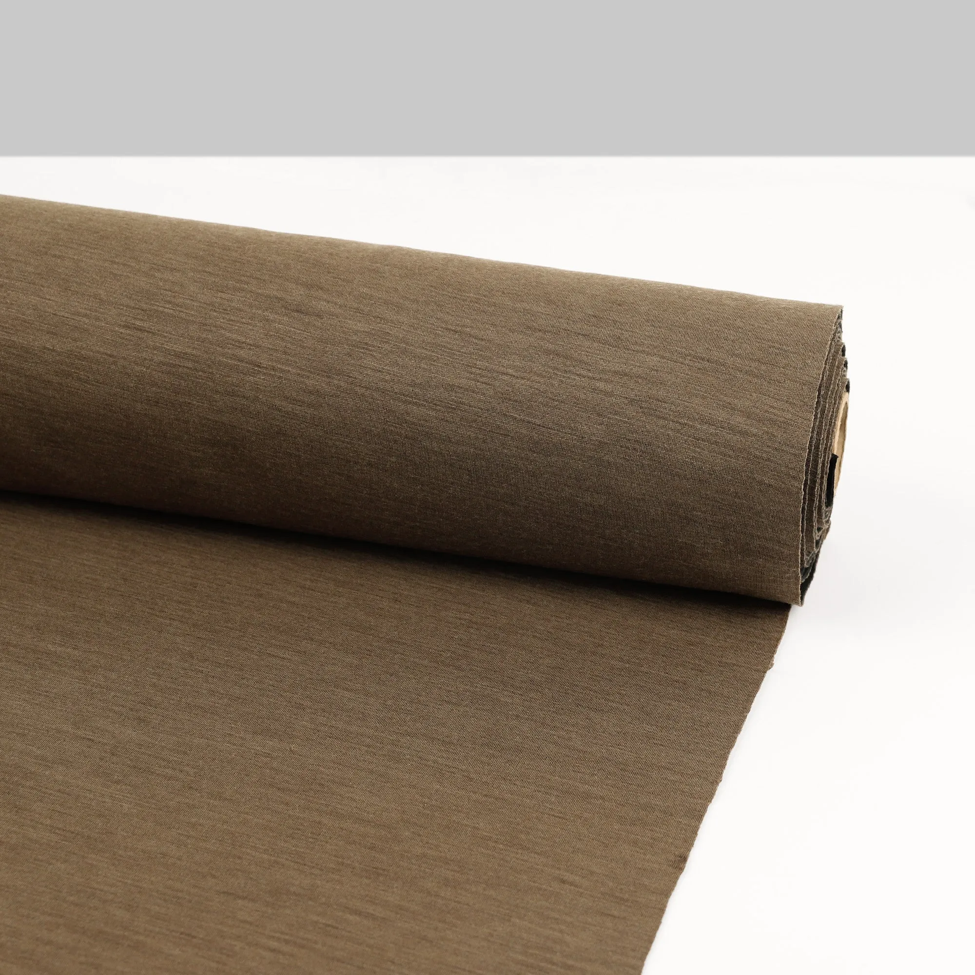 Scuba-Backed Stretch Wool Jersey - Bark