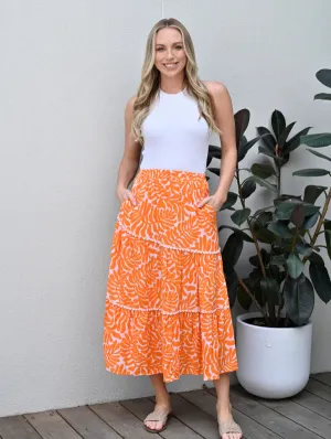 Shaylie Skirt Orange