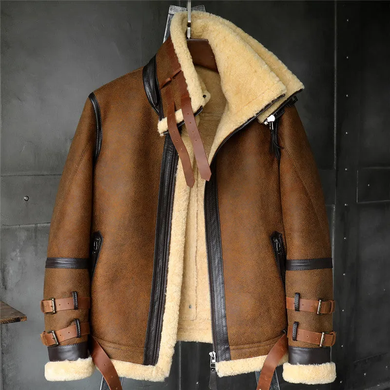 SHEEPSKIN LEATHER JACKET "BANNED"