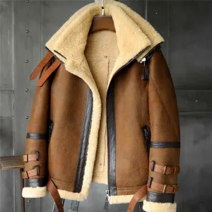 SHEEPSKIN LEATHER JACKET "BANNED"