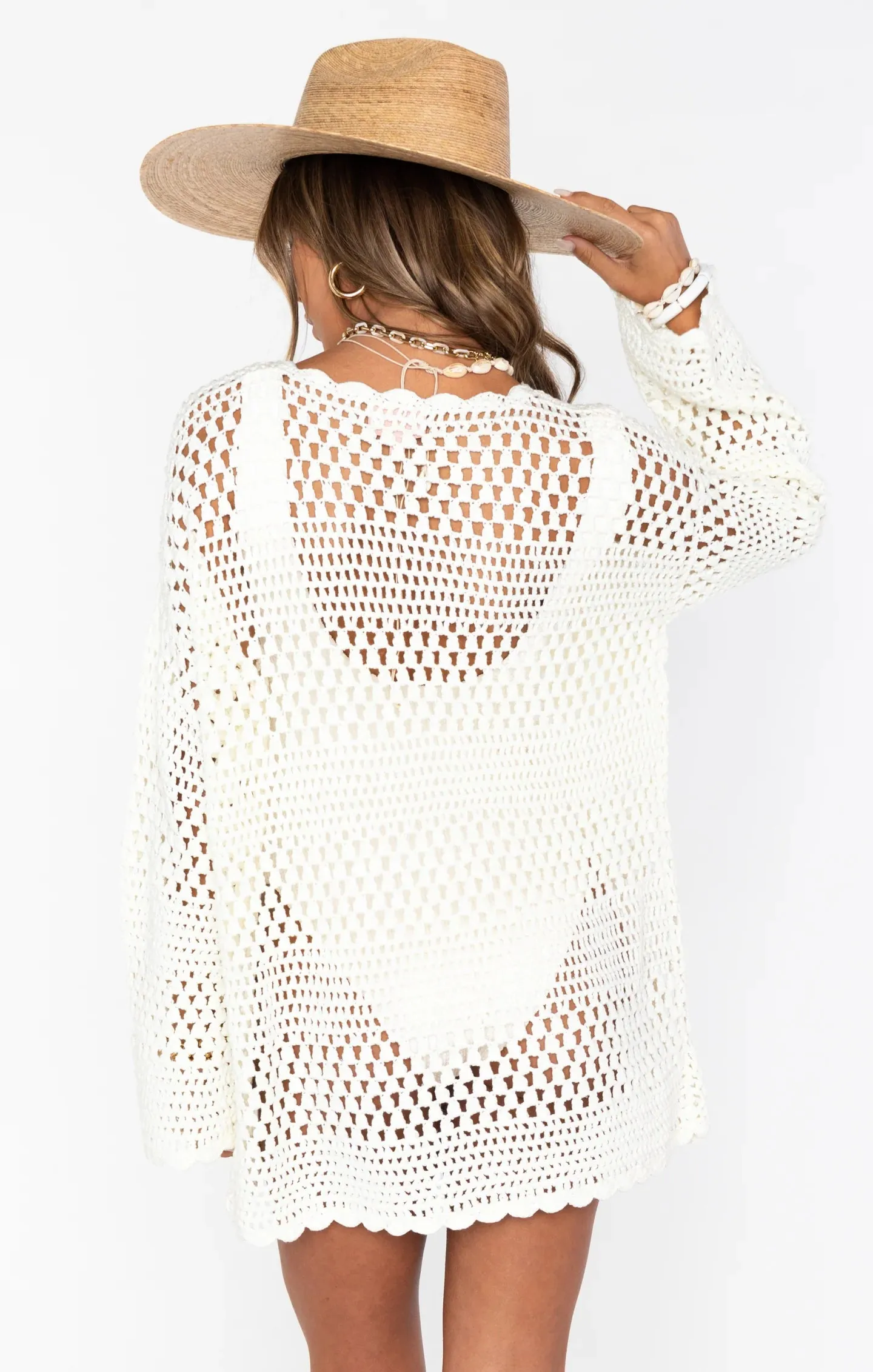 Show Me Your Mumu Paula Pullover White Crochet