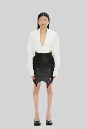 Silene Skirt in Black Leather