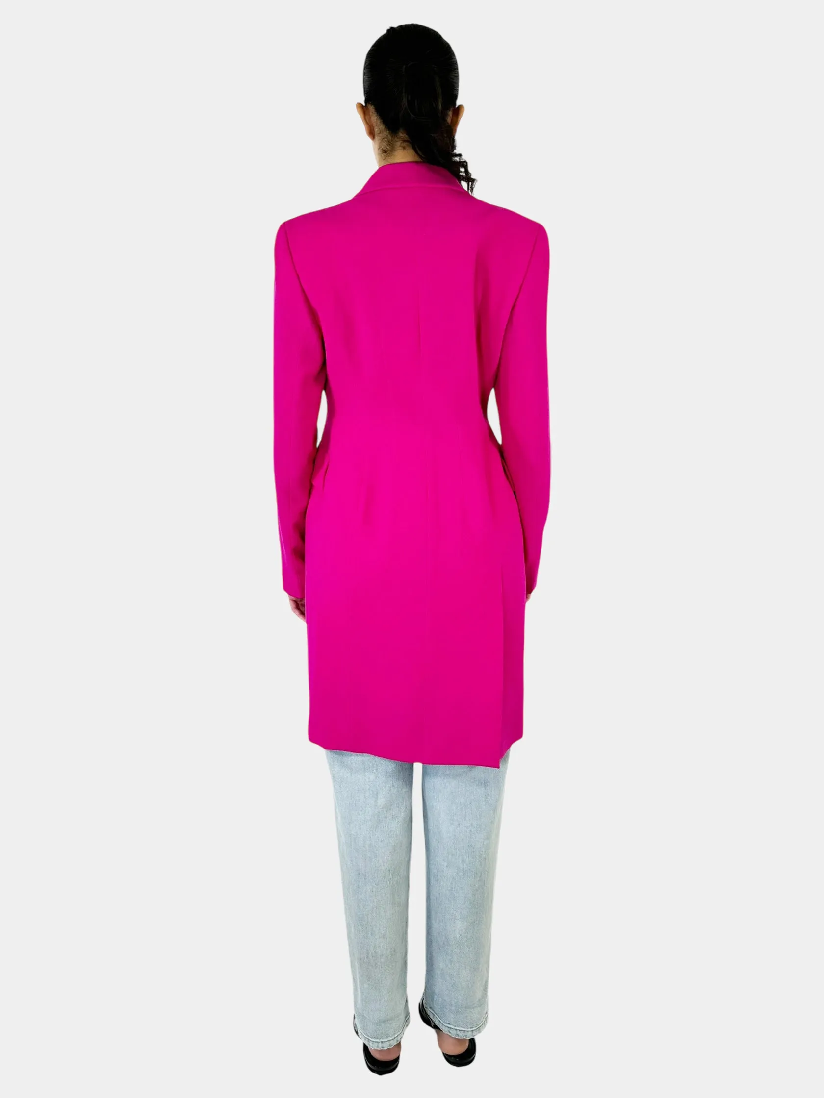Single-Button Wool Coat - Size 10