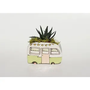 Small Vintage Green Boler Planter