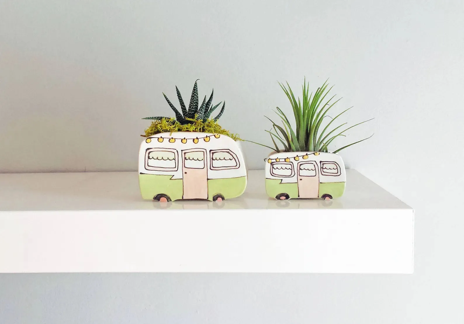 Small Vintage Green Boler Planter