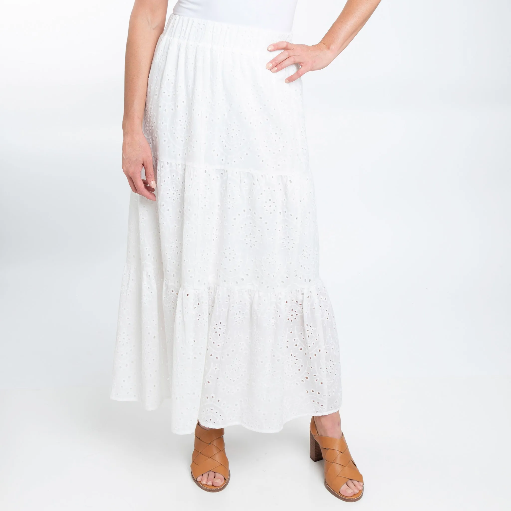 Solange Eyelet Maxi Skirt