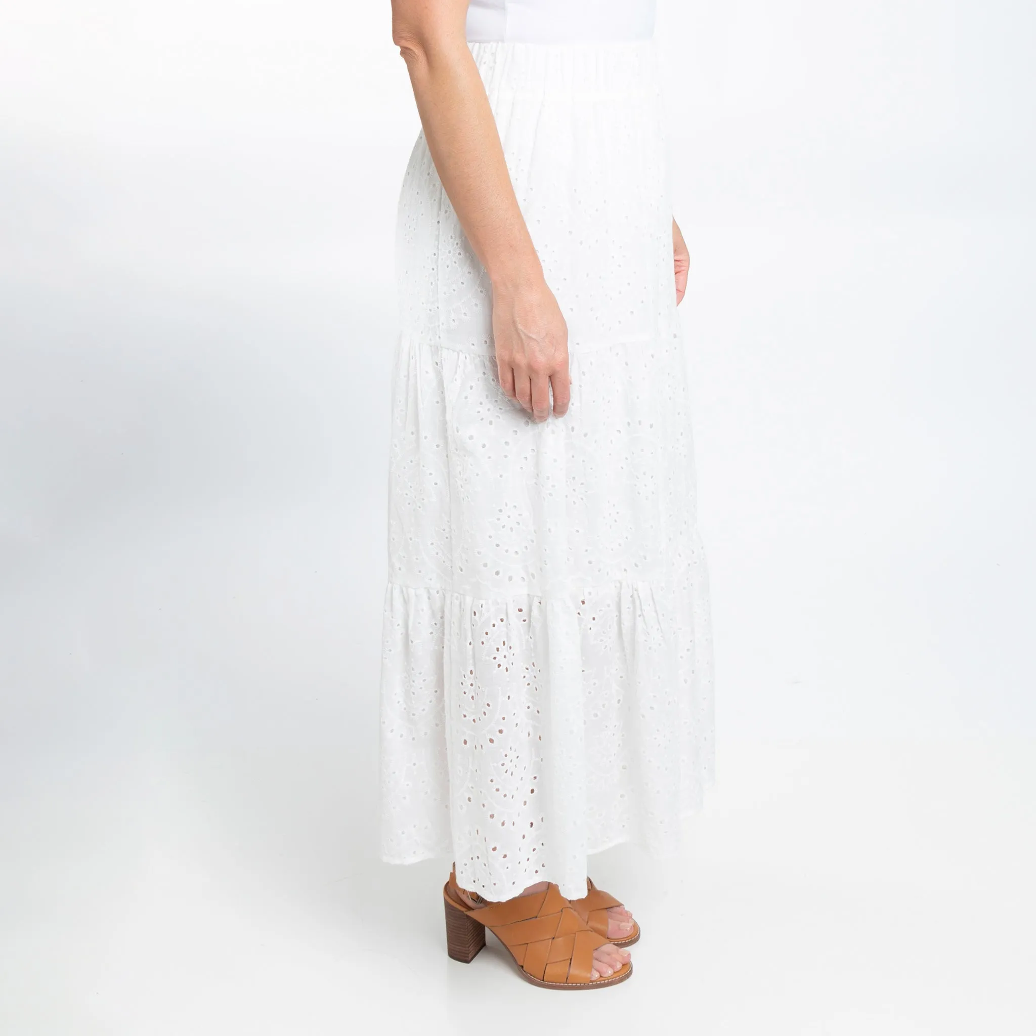 Solange Eyelet Maxi Skirt
