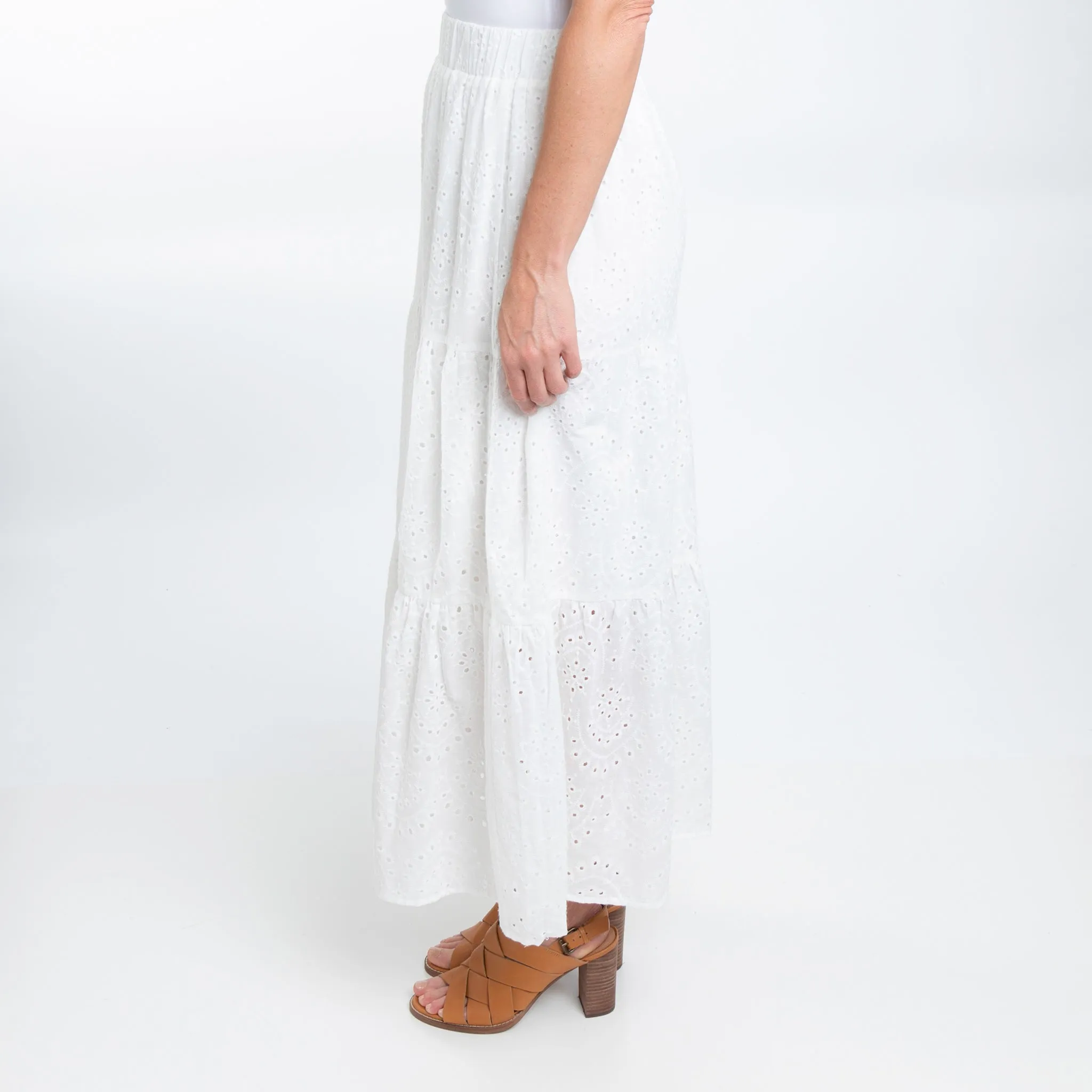 Solange Eyelet Maxi Skirt