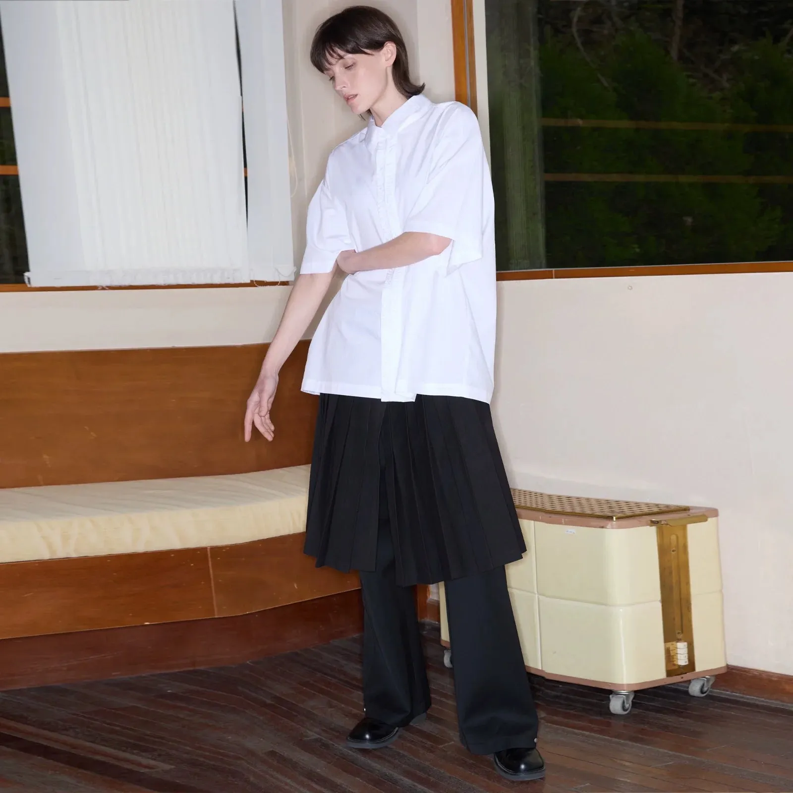 Sophisticated High Waist Pleated Skirt