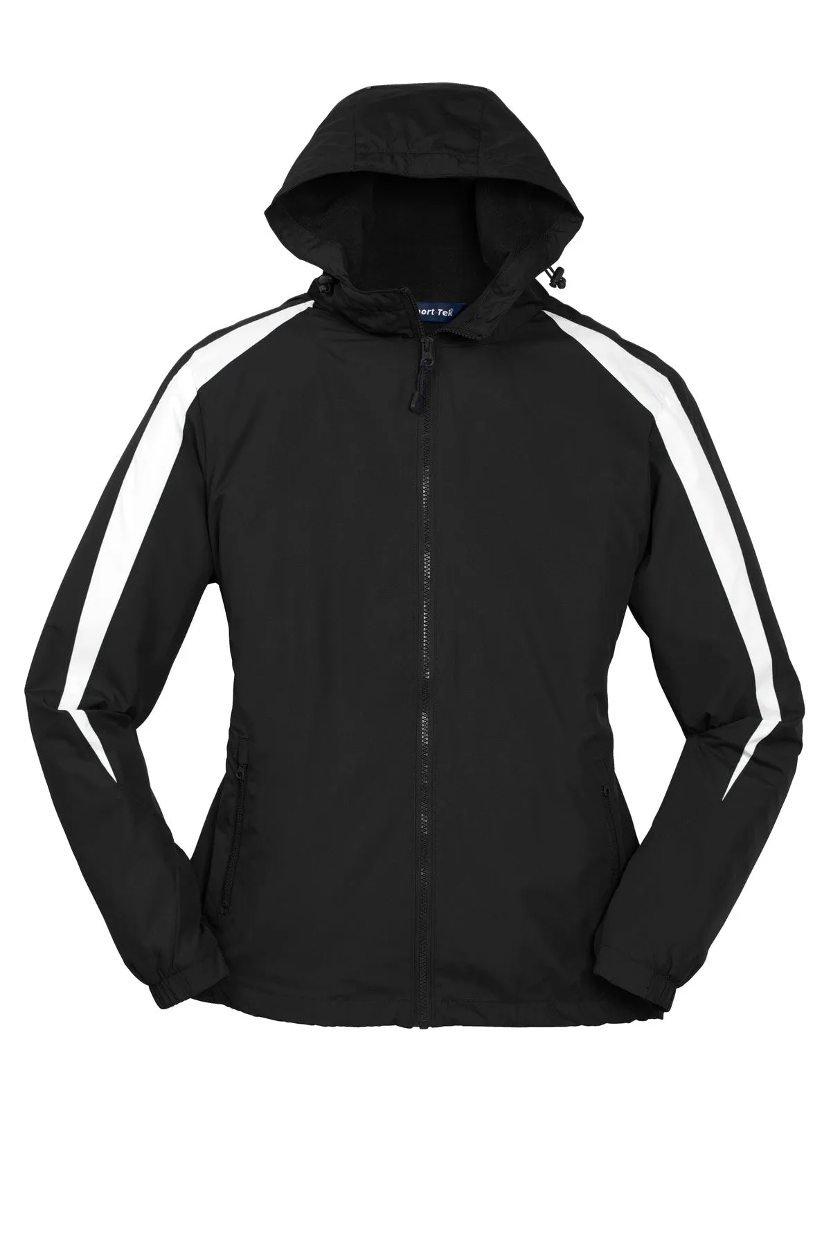 Sport-Tek Fleece-Lined Colorblock Jacket. JST81 Black/ White