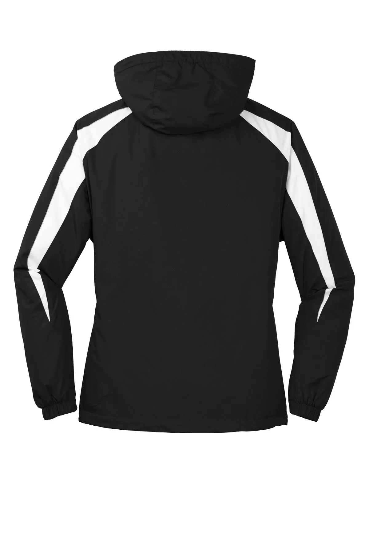 Sport-Tek Fleece-Lined Colorblock Jacket. JST81 Black/ White
