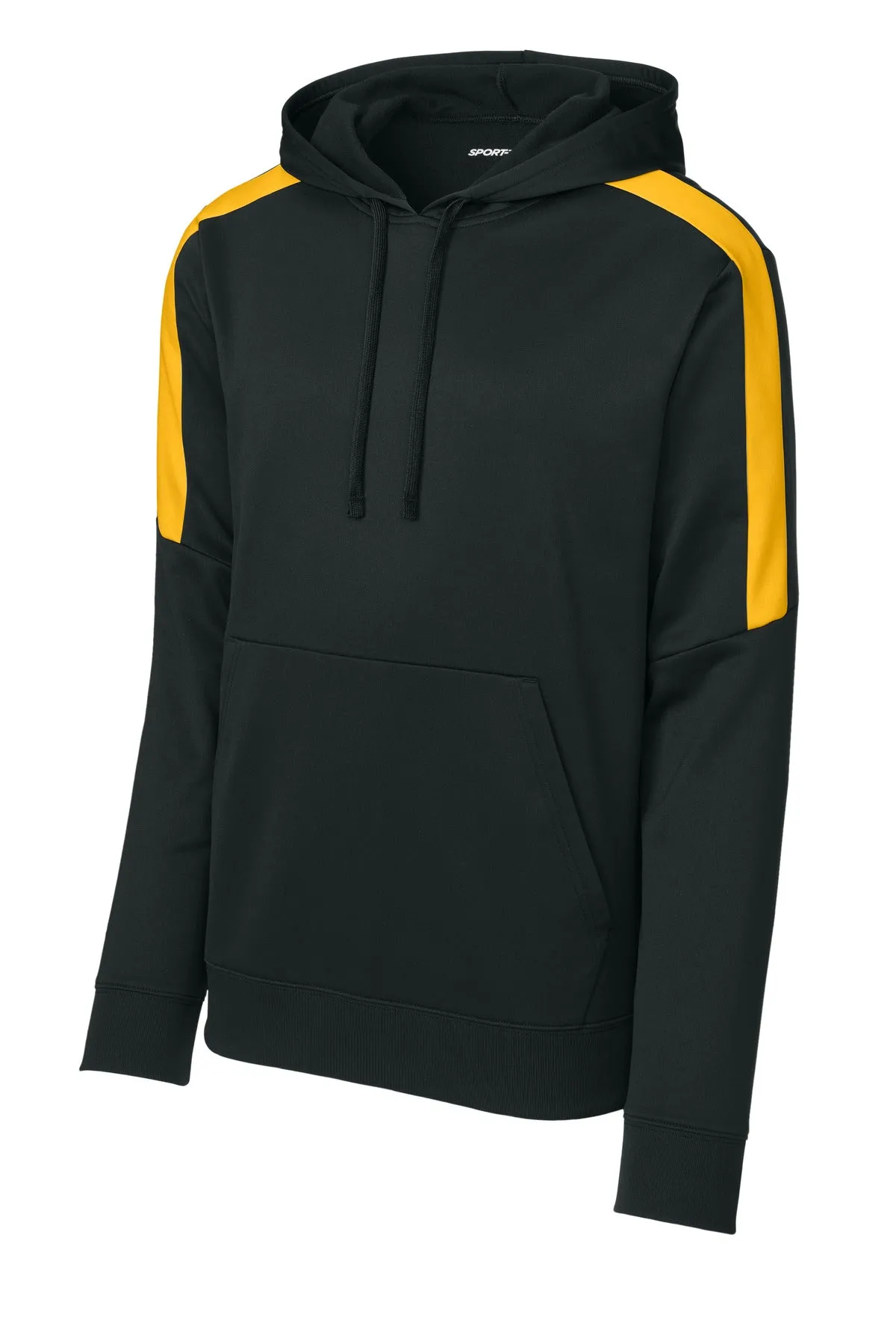 Sport-Tek Sport-Wick Fleece United Pullover Hoodie ST255 Black/ Gold