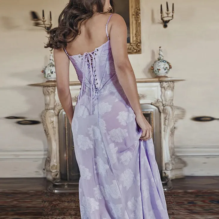 Summer Beach Backless Lace Hollow Out Evening Party Long Dresses
