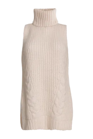 Taylr Tunic Sleeveless Turtleneck | Ivory
