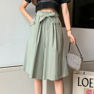 Thalassa - High Waist Drape Half Body Skirt Trousers