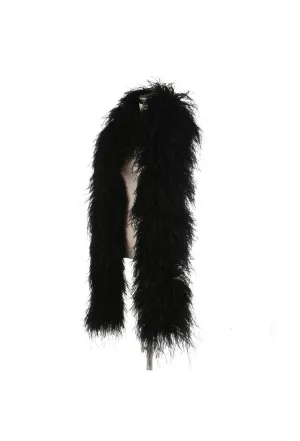 The Luxury Hollywood Ostrich Boa - Black Jet