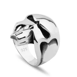 The Punisher | Rhodium Plated Sterling Silver Biker's Ring
