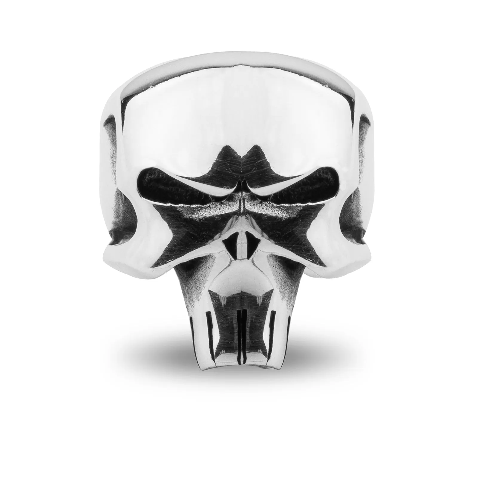 The Punisher | Rhodium Plated Sterling Silver Biker's Ring