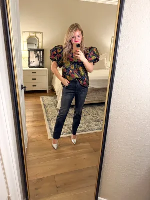 THML Navy Helen Blouse