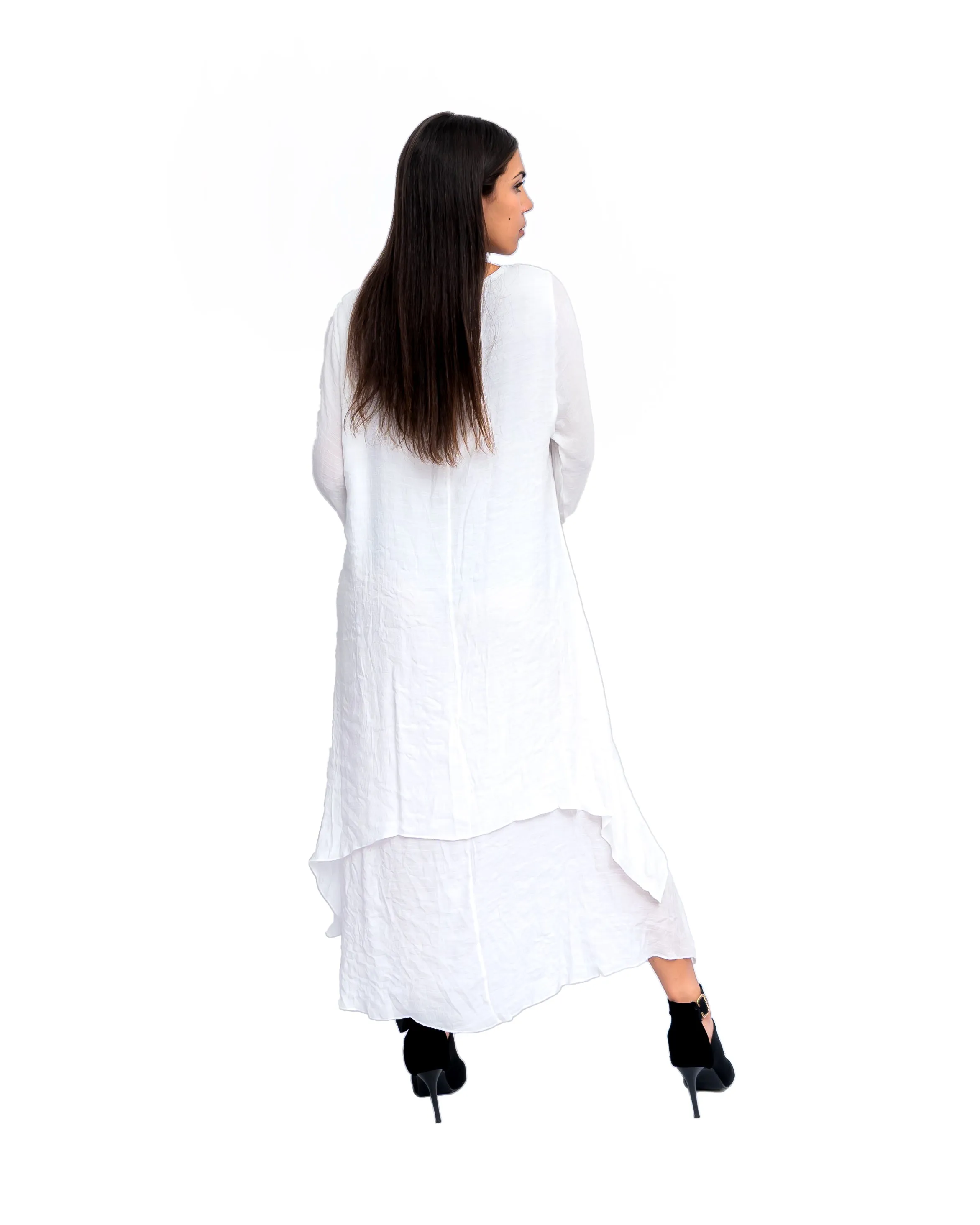 Tie-Dye High Low Long Maxi Dress