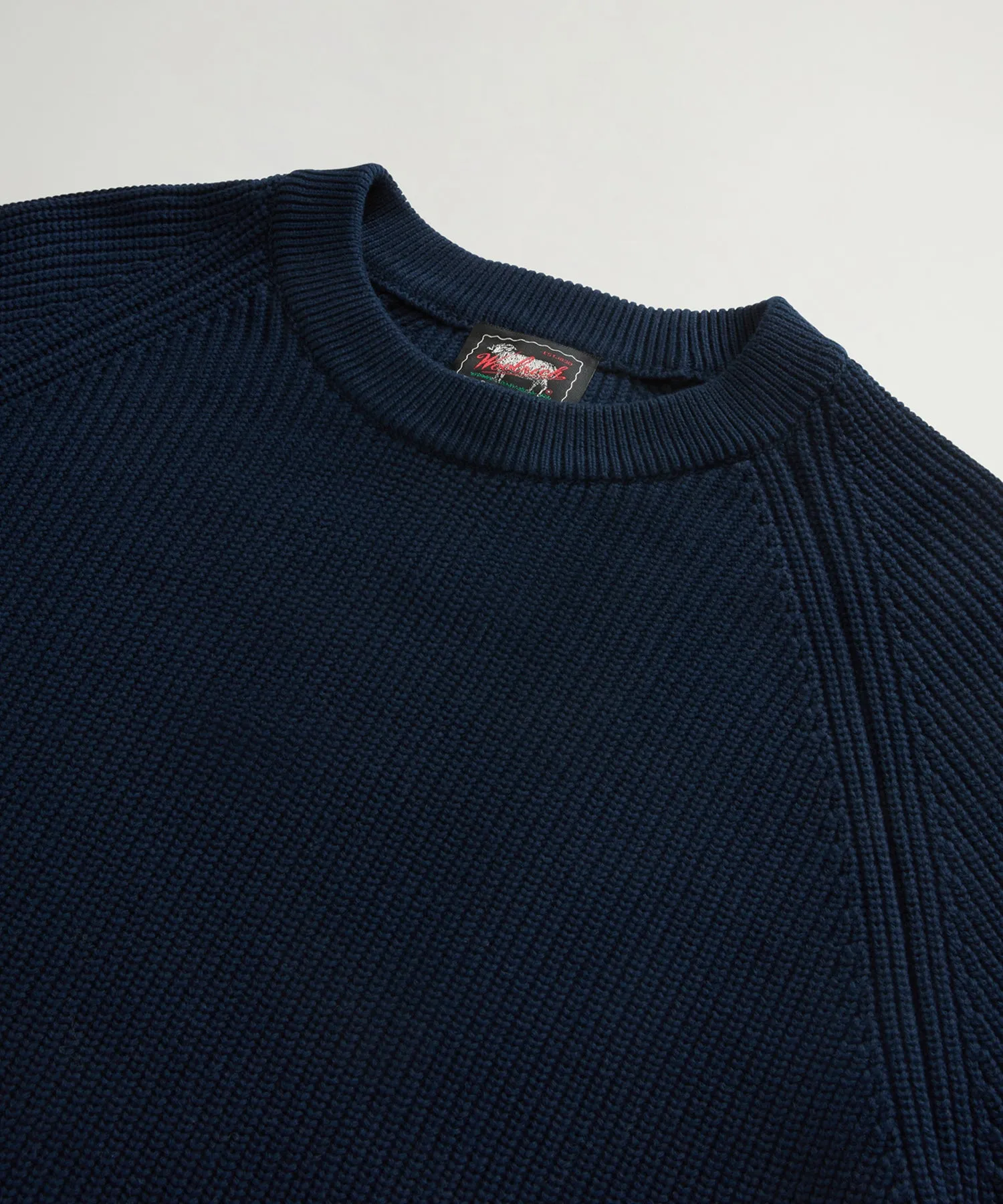 Todd Snyder x Woolrich Cotton Crewneck in Navy