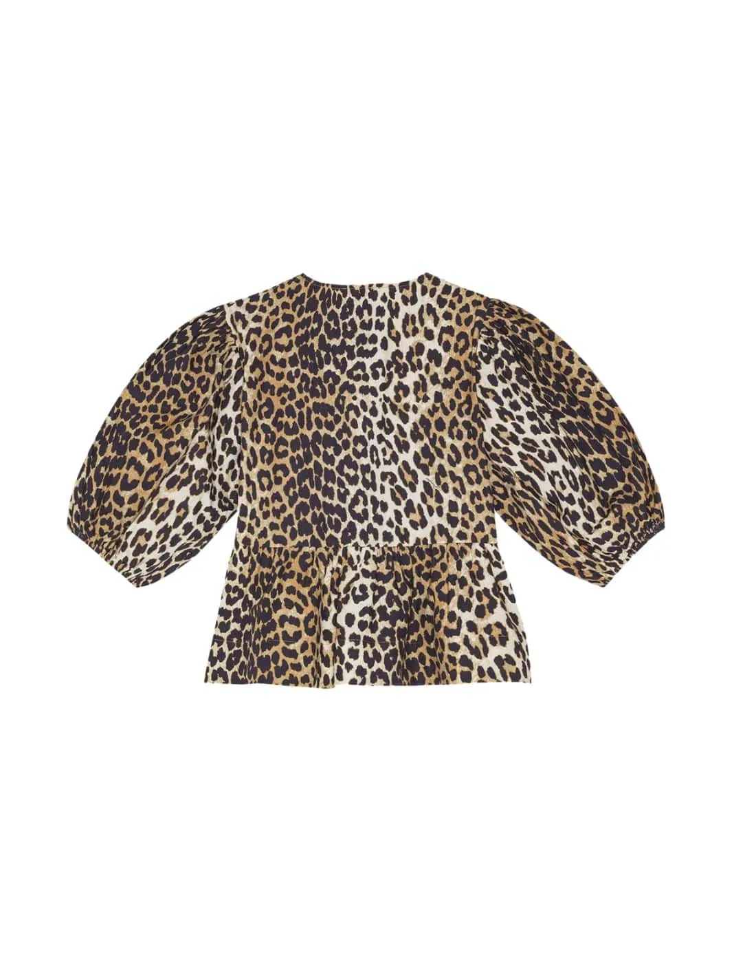 Topp | Printed Cotton Poplin Peplum Blouse