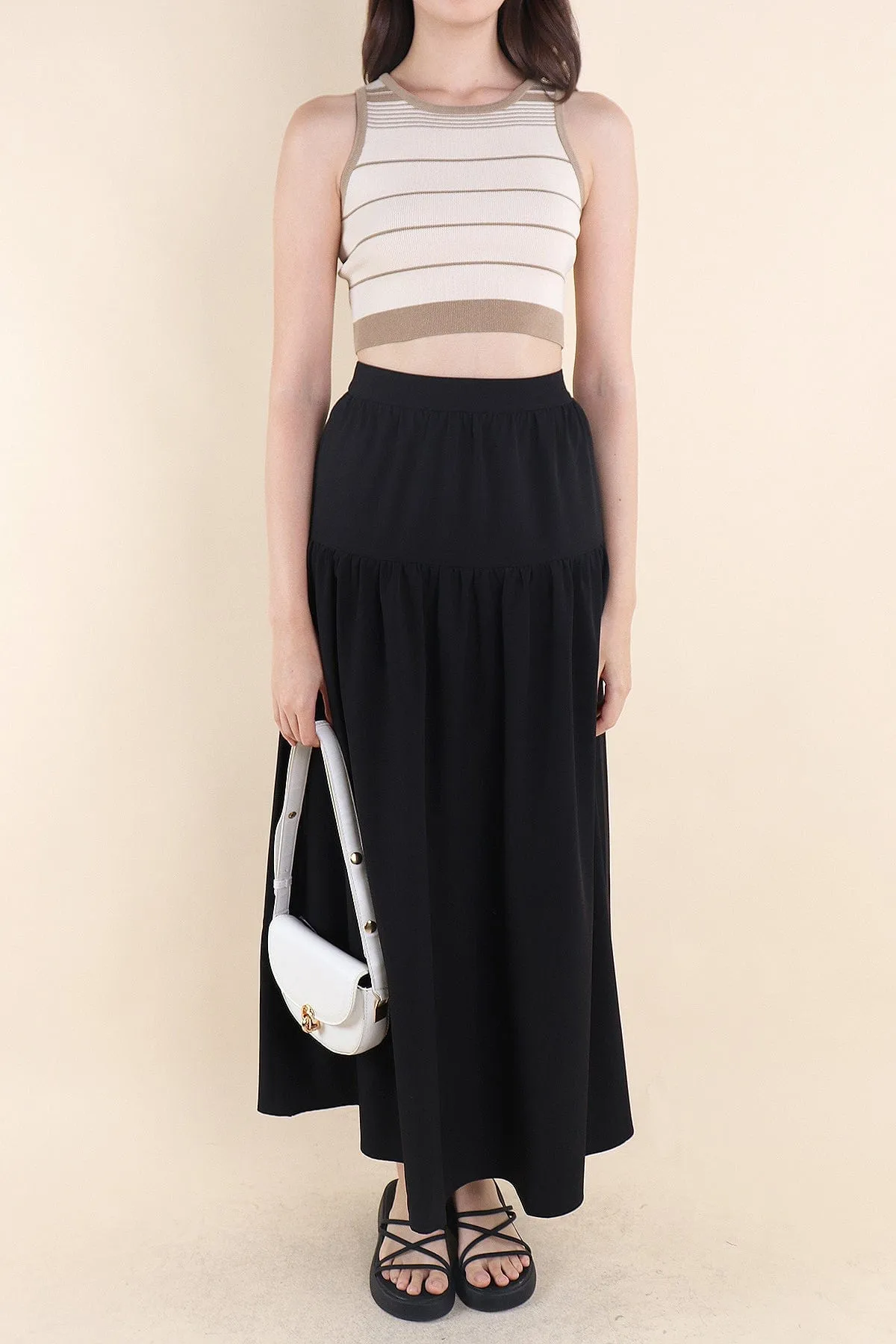 TRISTON MAXI SKIRT IN BLACK
