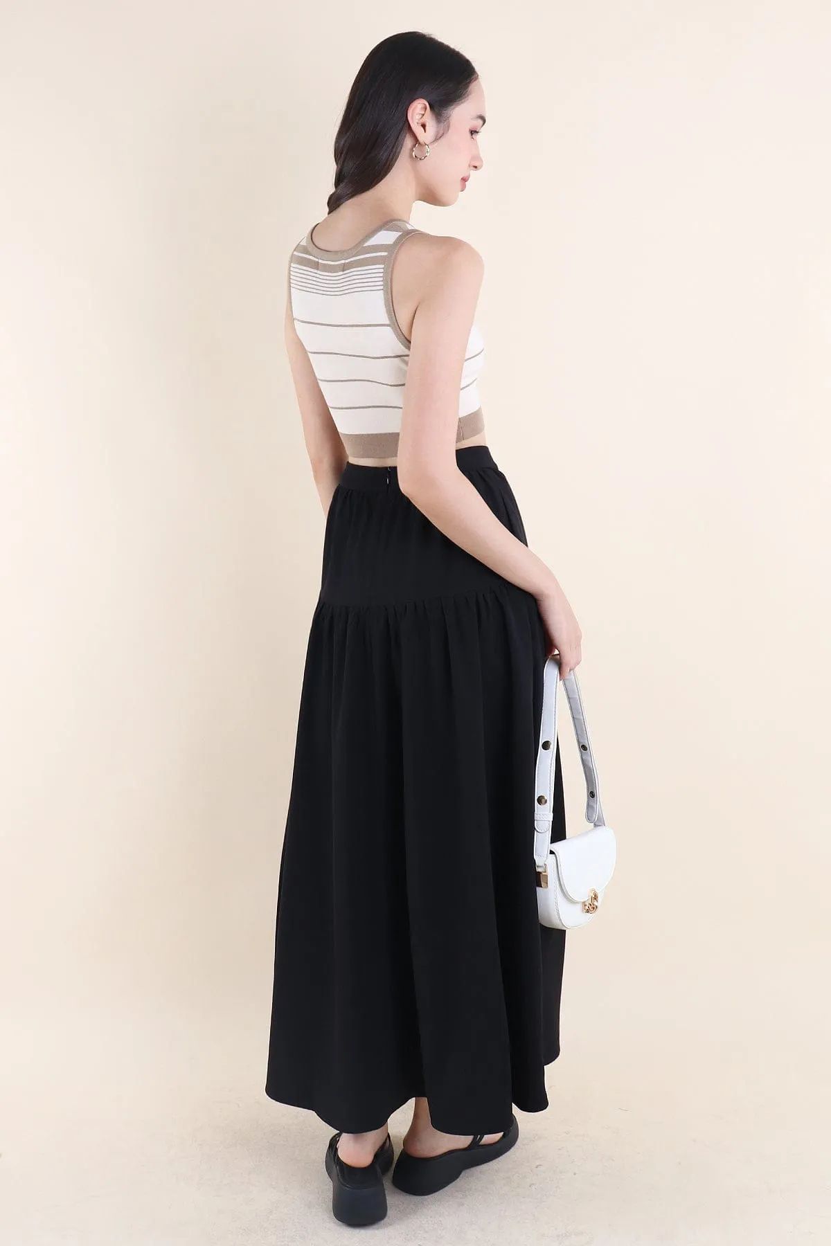 TRISTON MAXI SKIRT IN BLACK
