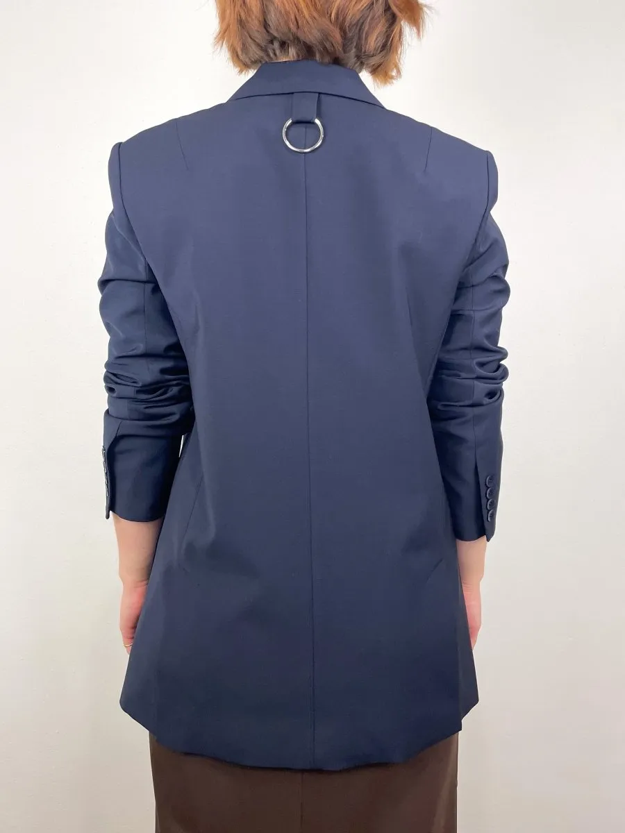 Tropical Wool Max Blazer in Navy