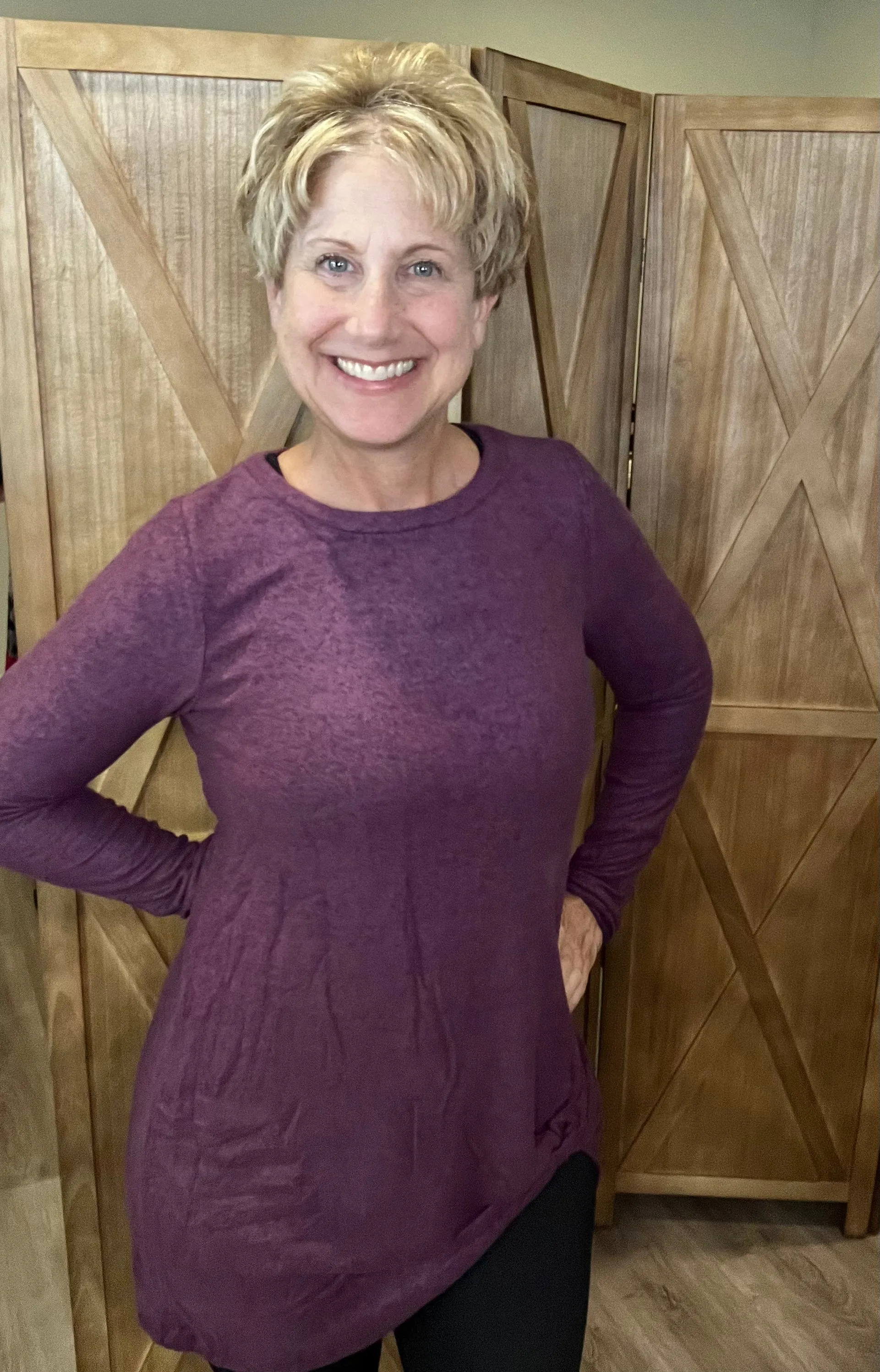Tunic with side knot twist