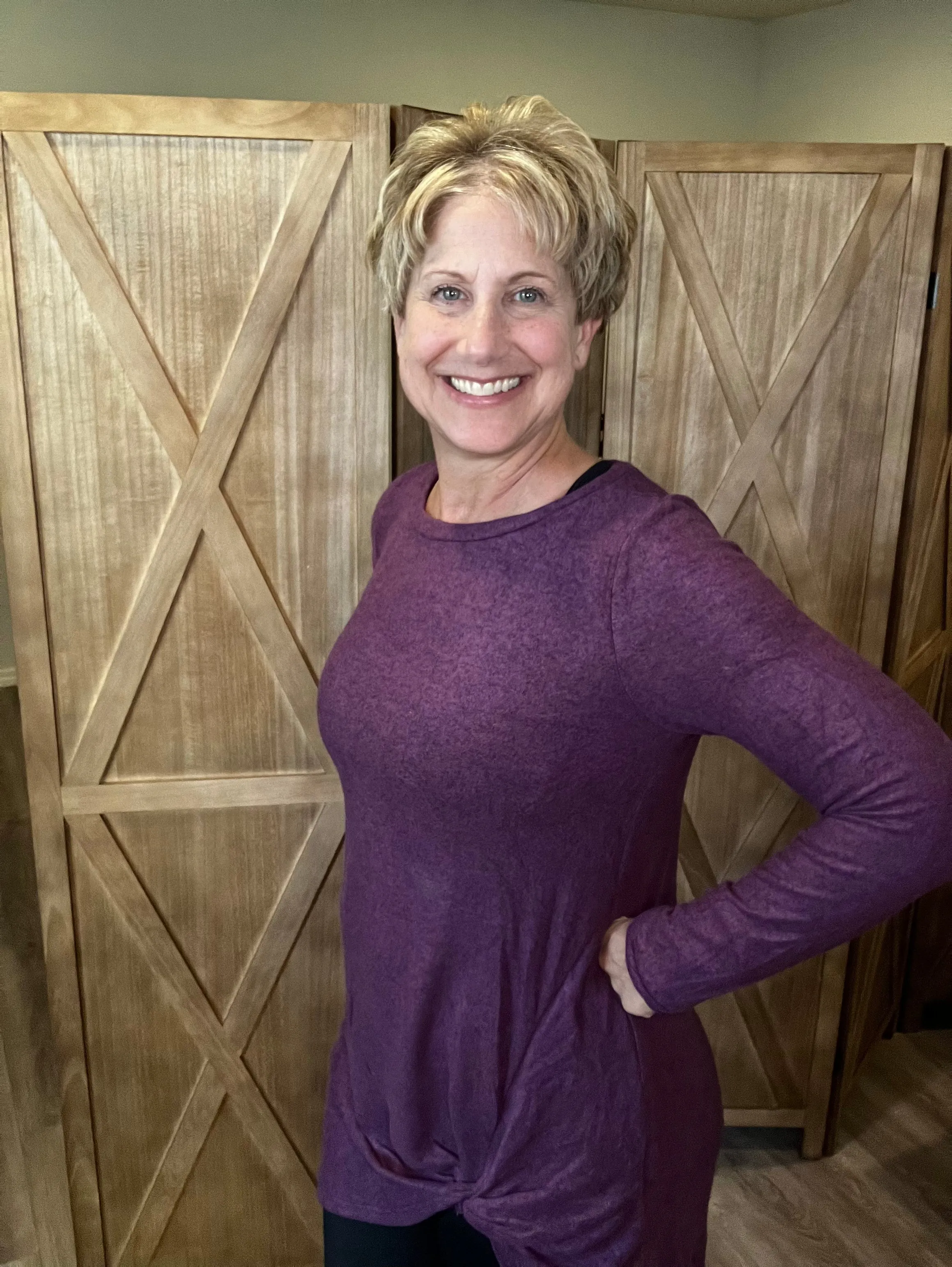 Tunic with side knot twist