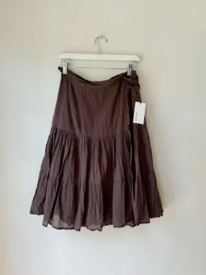 Umber Cotton Wrap Skirt
