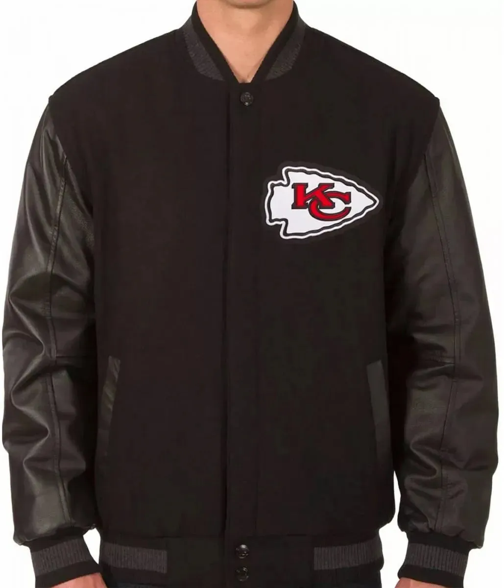 Varsity Kansas City Chiefs Black Jacket