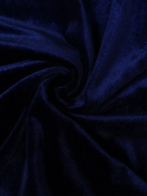 Velvet Bodycon Dress with V-Neck and Wrap Design