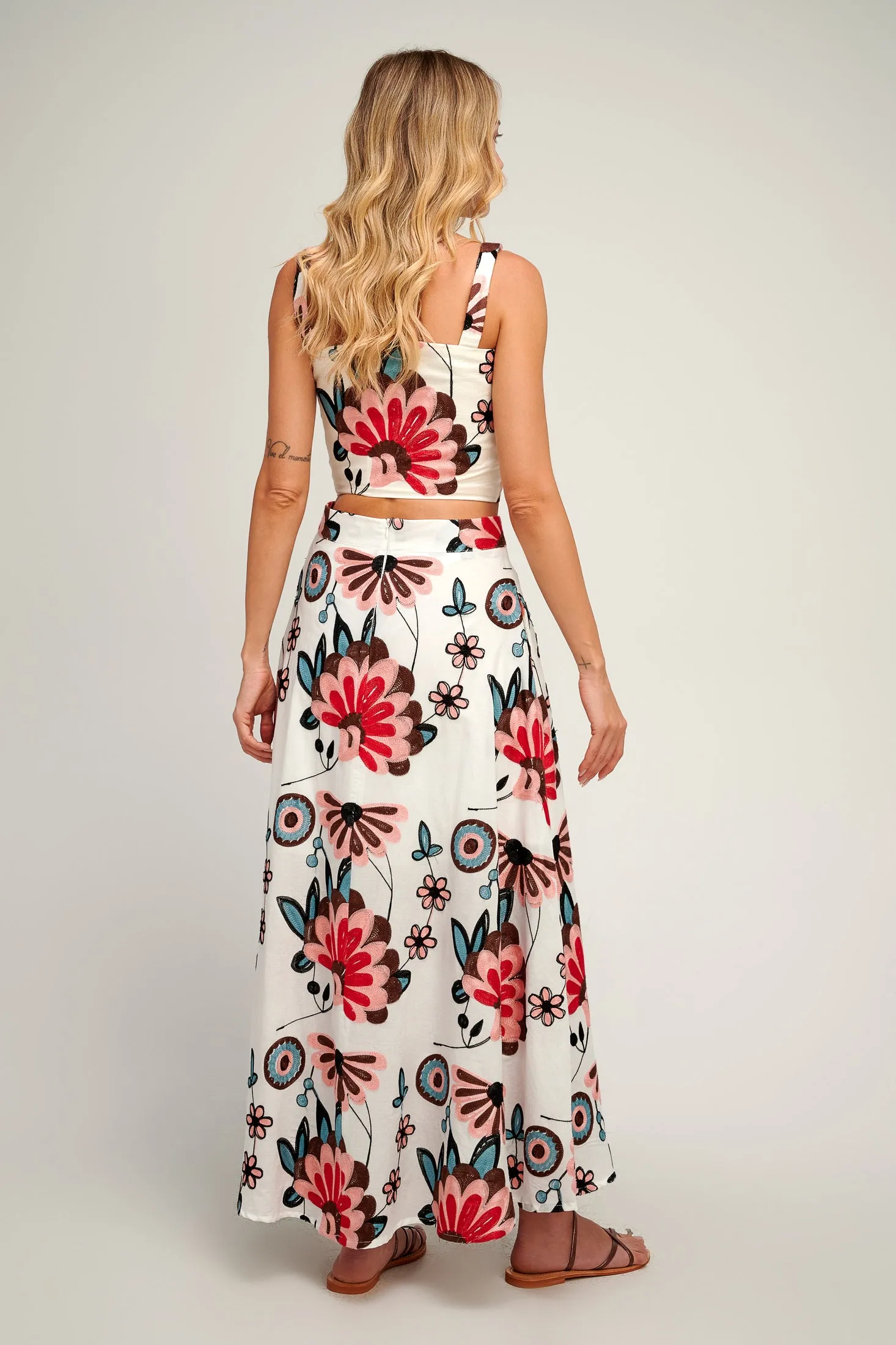 Vereniki Embroidered Maxi Skirt