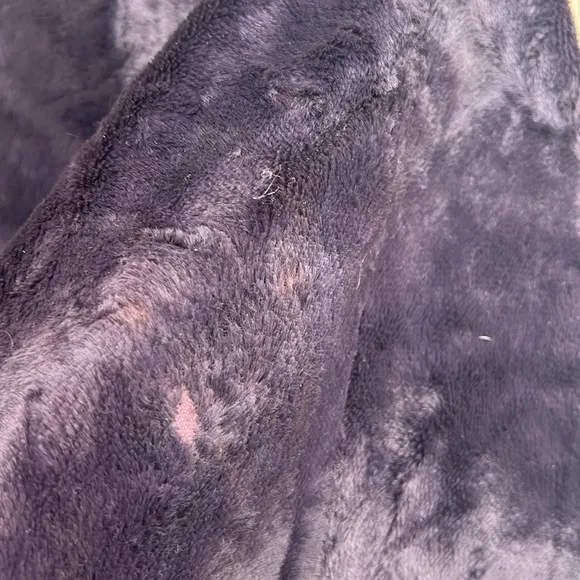Vintage 1950s Plum Crushed Velvet Cape  OS