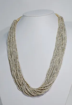 Vintage 29-Strand Heishi Necklace with Pueblo Wrap