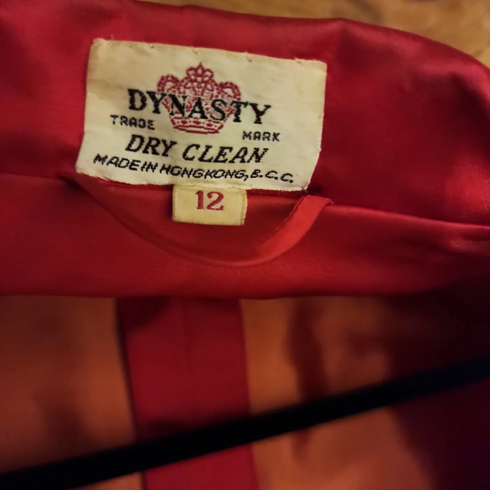 Vintage 50s Red Satin Evening Dress by Dynasty