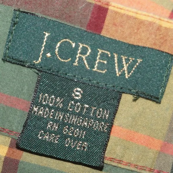 Vintage 90s J. Crew Cotton Plaid Wrap Skirt Small