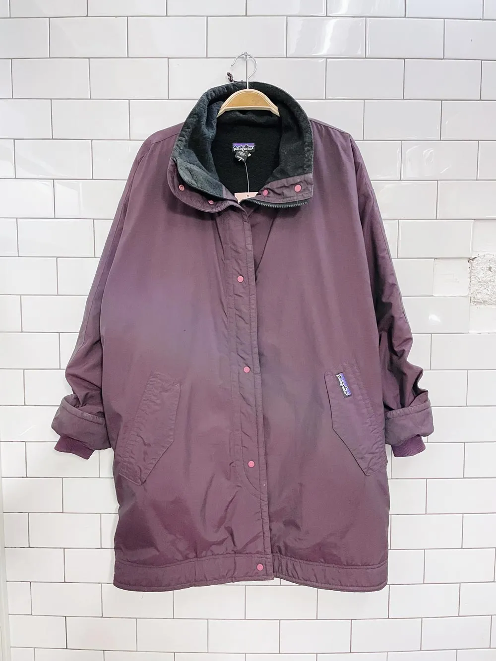 vintage 90s patagonia fleece lined parka