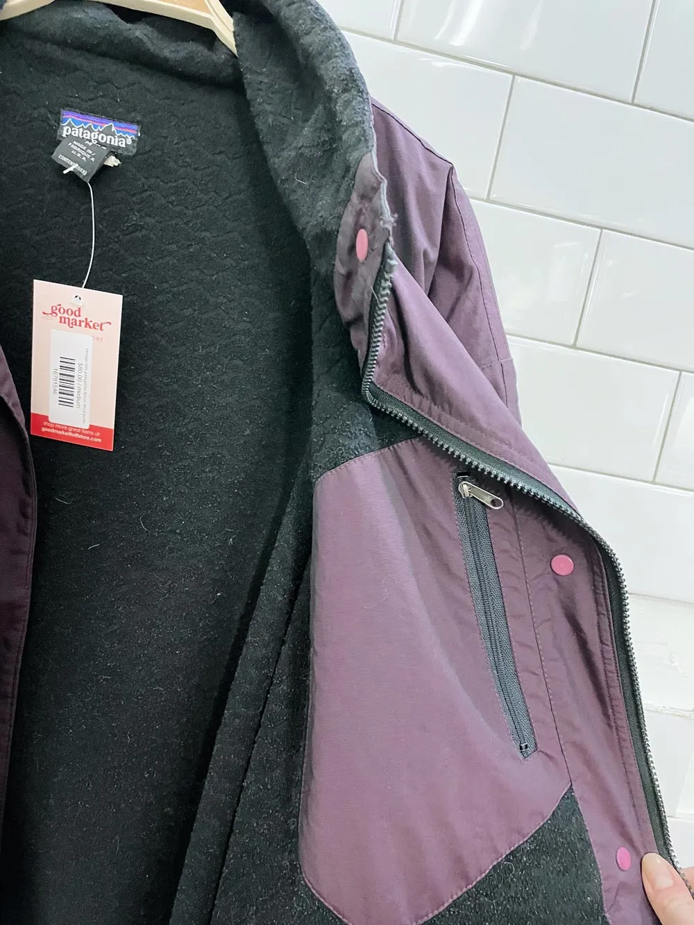vintage 90s patagonia fleece lined parka