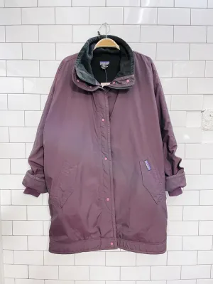 vintage 90s patagonia fleece lined parka
