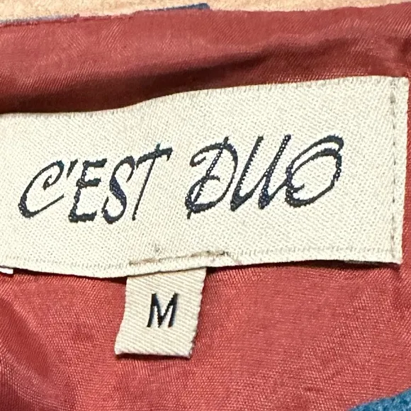 Vintage C’est Duo Brown &amp; Blue Wrap Skirt in a Size Medium