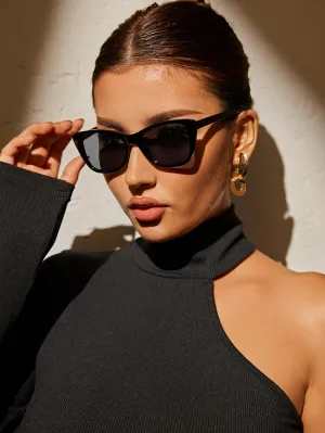 Vintage Square Cat Eye Sunglasses - Grey