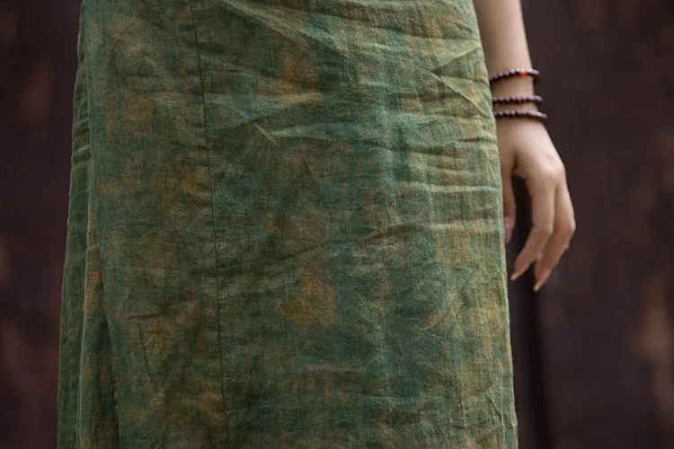 Vintage Wrap Linen Skirt