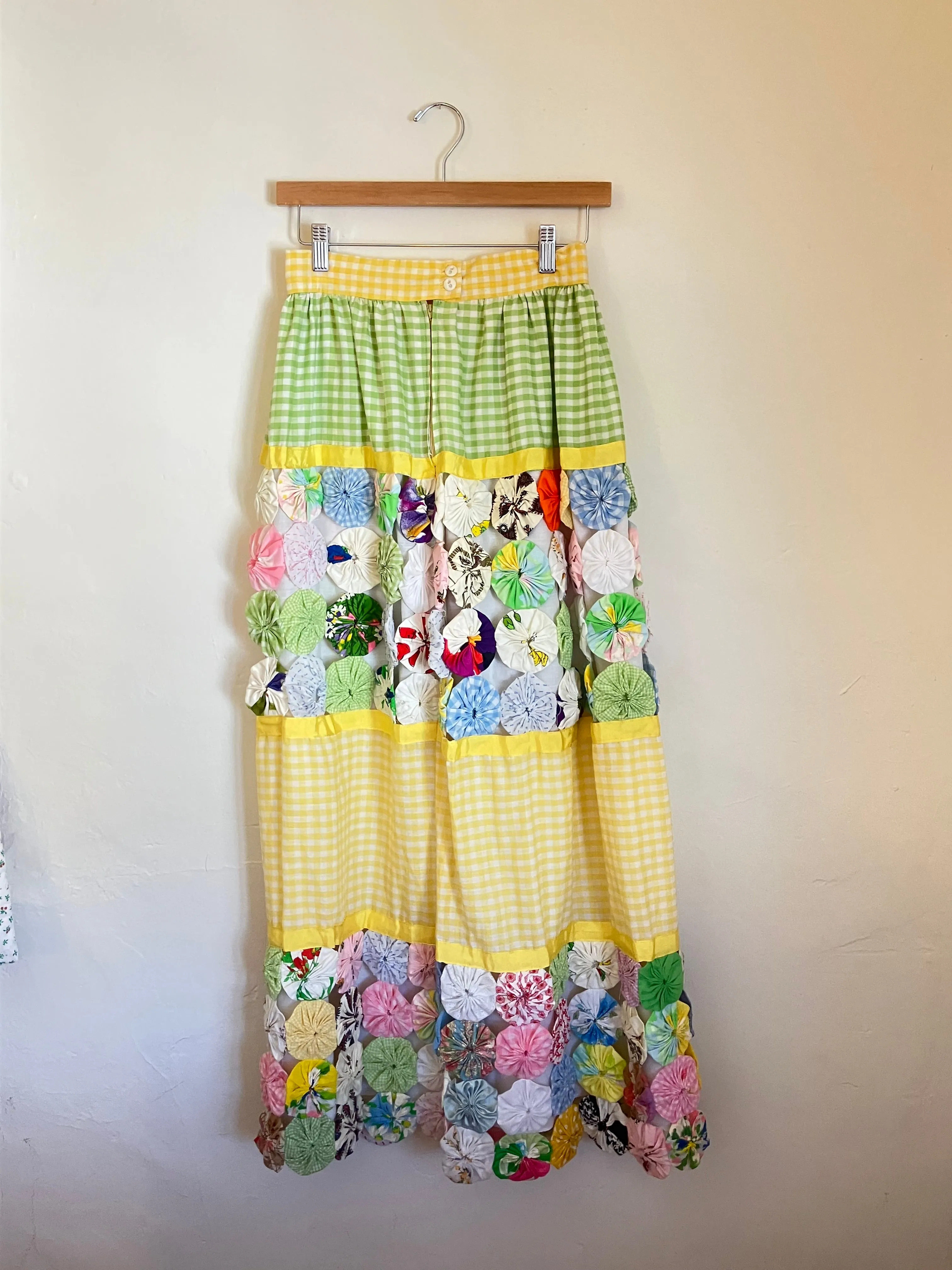 Vintage Yo Yo Quilt Maxi Skirt