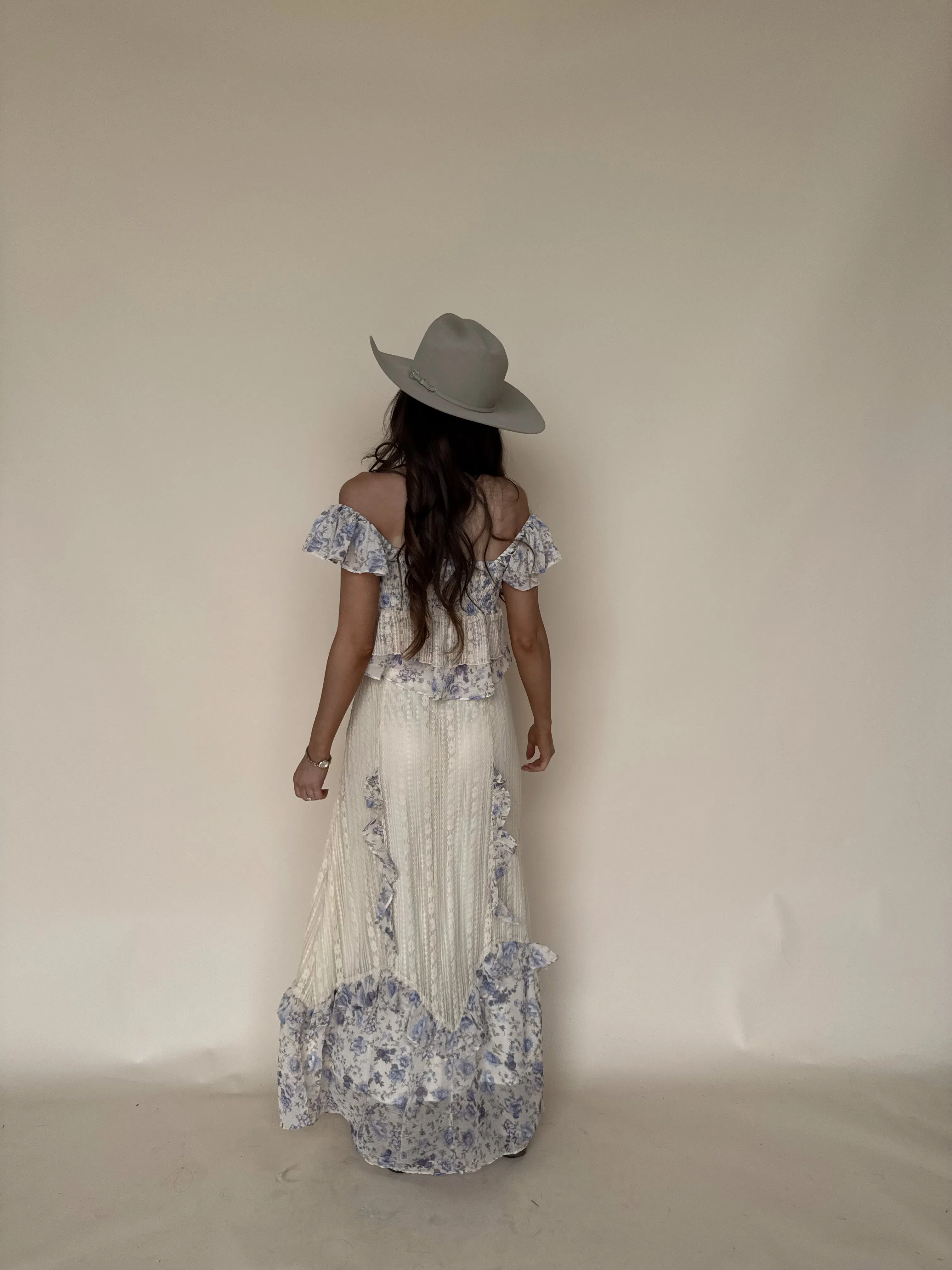 Violet Ruffle Lace Set