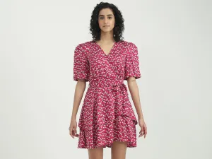 Viscose Printed V-Neck Women Dresses
