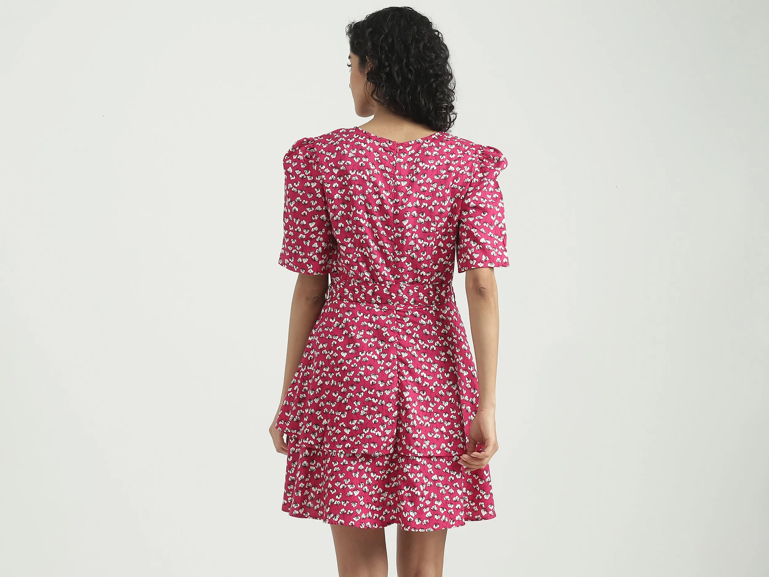 Viscose Printed V-Neck Women Dresses